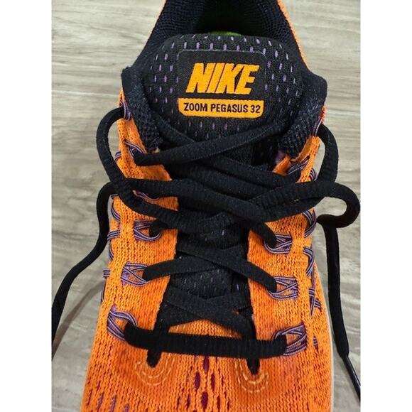 Nike Women's Air Zoom Pegasus 32 Orange & Black Size 8.5 - Picture 12 of 13